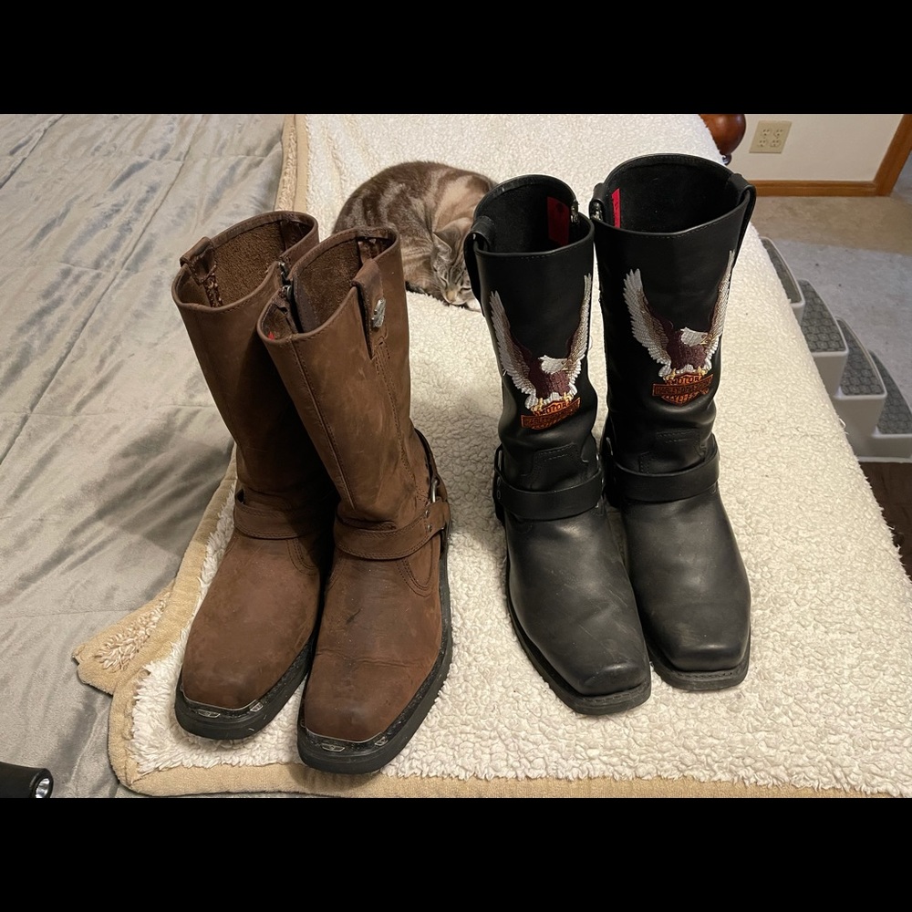2 pair Riding Boots Harley Davidson Size 12 M